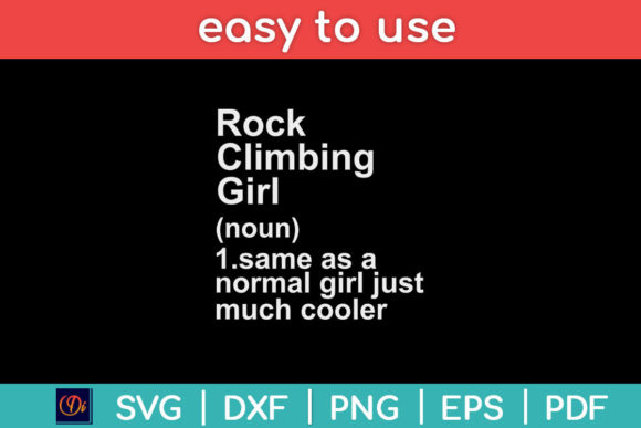 Review: Rock Climbing Girl Definition Funny Svg for Embroidery